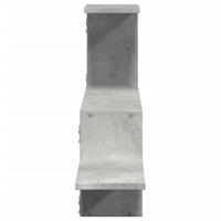 Wandschap 104x15x49 cm bewerkt hout betongrijs - thumbnail
