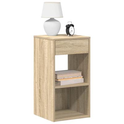 Nachtkastjes 2 st met lade 35x34x66,5 cm sonoma eikenkleurig