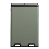 Pedaalemmer Duo - groen - metaal - 60 liter - thumbnail