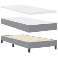 Boxspringbed met matras met matras Lichtgrijs 90 x 190 cm Stof - thumbnail