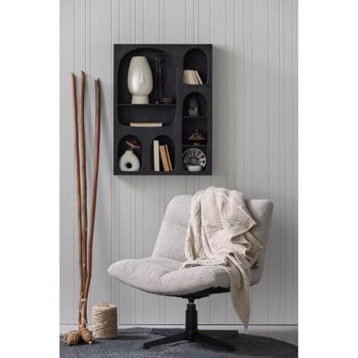 WOOOD Draaifauteuil 'Vinny' Bouclé, kleur Zand
