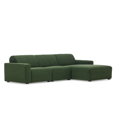 Hoekbank Brooklyn Donkergroen Stof