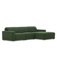 Hoekbank Brooklyn Donkergroen Stof - thumbnail