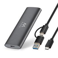 Ewent Externe USB 3.2 Gen2 Behuizing voor M.2 NVMe PCIe SSD, Aluminium Adapter Harde Schijf Behuizing, ondersteunt Key M 2230-2280,snelheid tot 10 Gbps, schroefloos, compatibel met USB-C/A, UASP&TRIM - thumbnail
