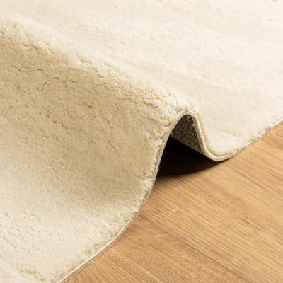 VidaXL Vloerkleed huarte laagpolig zacht wasbaar 80x200 cm crème
