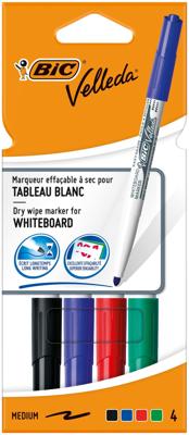 Whiteboardmarker bic 1744 rond m assorti | 6 stuks