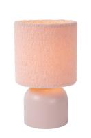 Lucide WOOLLY - Tafellamp - Ø 16 cm - 1xE14 - Roze - thumbnail