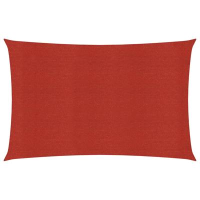 Zonnezeil 160 g/m 3,5x4,5 m HDPE rood