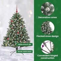 VidaXL Kunstkerstboom met 150 led groen 150 cm pvc en plastic en staal - thumbnail