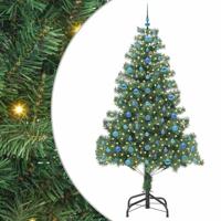 VidaXL Kerstboom met 300 led met standaard groen 210 cm pvc - thumbnail