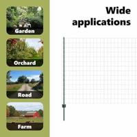 VidaXL Hek met paal groen 1,4 x 10 m staal en pvc - thumbnail