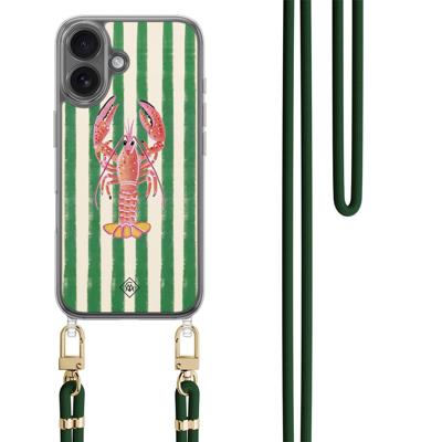 iPhone 17 hoesje met groen koord - Kreeft iPhone 17 hoesje met groen koord - Kreeft