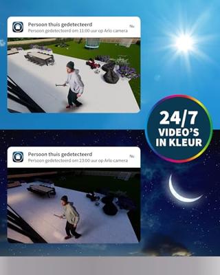 Arlo Pro 3 Floodlight draadloze WiFI beveiligingscamera voor buiten, 2K & HDR, 160˚ kleurennachtzicht, sirene, bewegingsdetectie, 2-weg-audio, incl. proefp. Arlo Secure, 1 floodlight, wit