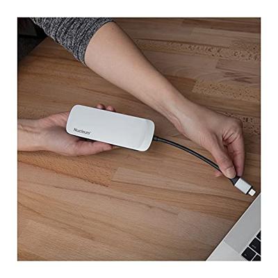 Kingston Nucleum C-HUBC1-SR-EN USB C Hub Type-C Adapter (met USB 3.0 interfaces, Type-C (Power delivery) voor het opladen van andere Type-C apparaten, USB voor gegevensoverdracht), Única