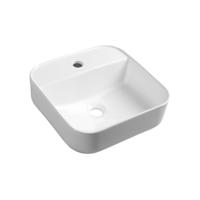 Waskom Opbouw Sapho Molveno Vierkant 39.5x14 cm Keramiek Wit - thumbnail