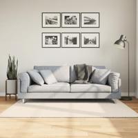 VidaXL Vloerkleed istan hoogpolig glanzend 140x200 cm crèmekleurig - thumbnail