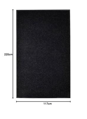 VidaXL Deurmat 117x220 cm pvc zwart VidaXL Deurmat 117x220 cm pvc zwart