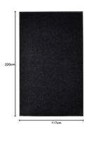 VidaXL Deurmat 117x220 cm pvc zwart - thumbnail