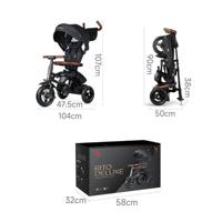 Kinderwagen Ocio Trends New Rito Star Deluxe Driewieler Zwart - thumbnail