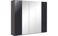 Goossens Kledingkast Easy Storage Ddk, Kledingkast 253 cm breed, 220 cm hoog, 2x draaideur en 3x spiegel draaideur midden - thumbnail