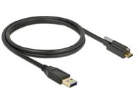 DeLOCK 83717 1m USB A USB C Zwart USB-kabel - thumbnail