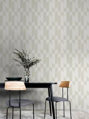 Dutch Wallcoverings Asperia - Gael - Wit/Zilver
