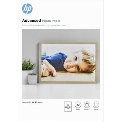 HP Advanced fotopapier ft A3, 250 g, pak van 20 vel, glanzend HP Advanced fotopapier ft A3, 250 g, pak van 20 vel, glanzend