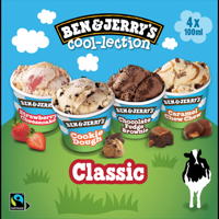 Ben & Jerry&apos;s IJs Mix The Classic Coollection 4 x 100ml 400ml bij Jumbo - thumbnail