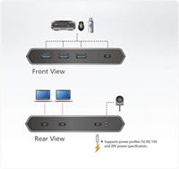 ATEN US3342 USB-C (USB 3.2 Gen 2) adapter Grijs - thumbnail