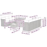 Tuinbankenset 10 pcs Beige poly rattan - thumbnail