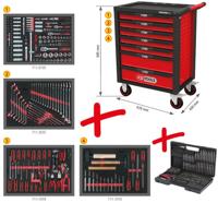 KS Tools 826.7515 Werkplaatswagen Plaatstaal Kleur (specifiek): Zwart, Rood - thumbnail