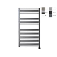 Sanicare Elektrische Radiator - 111.8x60cm - 730W - design - thermostaat - zwart - rechtsonder - gunmetal (antraciet) HRAEZ 601118/M - thumbnail