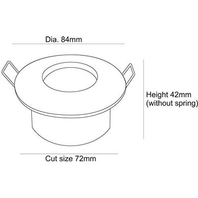 Deko Light Einbauring 84 GU5.3 110002 Plafondinbouwring LED, Halogeen GU5.3, MR16 35 W Zilver