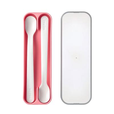 Mepal Set babylepel Mio 2 stuks Deep Pink