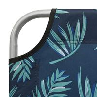 Ligbed met luifel staal bladpatroon - thumbnail