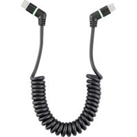Renkforce RF-6713692 USB-kabel USB 2.0 USB-C stekker, USB-C stekker 1.50 m Zwart Connectoren 360° draaibaar, Spiraalkabel - thumbnail