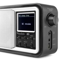 Audizio Parma draagbare DAB radio met Bluetooth en FM radio - Zilver - thumbnail