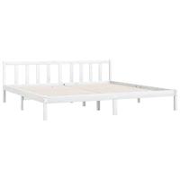 Bedframe massief grenenhout wit 180x200 cm - thumbnail