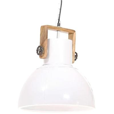 Hanglamp industrieel rond 25 W E27 40 cm wit