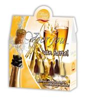 Voor Jou! Cadeau doos champagneflesjes van harte 100 Gram - thumbnail
