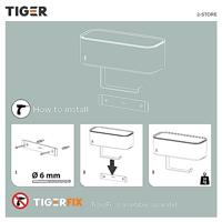 Tiger Toiletrolhouder 2-Store met Opbergbakje 25 cm Wit - thumbnail