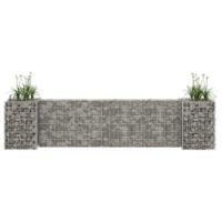 VidaXL Gabion plantenbak h-vormig 260x40x60 cm staaldraad - thumbnail