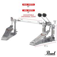 Pearl P-932 Demonator dubbel bassdrumpedaal - thumbnail