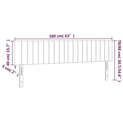 Hoofdbord LED 160x5x78/88 cm stof taupe