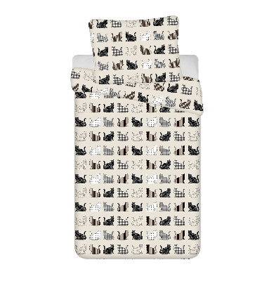 Poezen dekbedovertrek - 140 x 200 cm - microflanel Poezen dekbedovertrek - 140 x 200 cm - microflanel