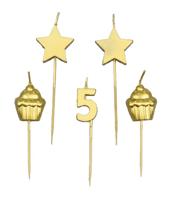 Paperdreams taartkaarsjes - 5 jaar - thumbnail