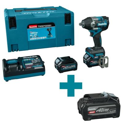 Makita TW007GD201 | 40 V Max Slagmoersleutel | 2,5 Ah accu (2 st) | snellader | in Mbox