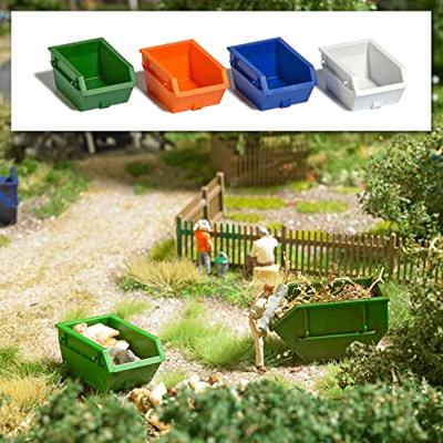 Busch 7752 H0 4 afneembare containers 1,5 m3 Kant-en-klaar model