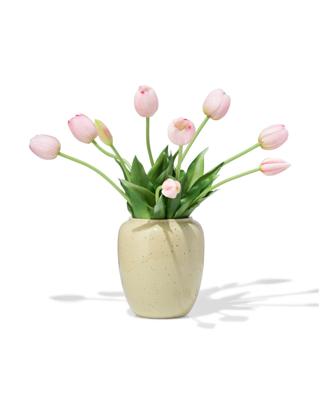 HEMA Vaas 15cm keramiek spikkels groen (groen)