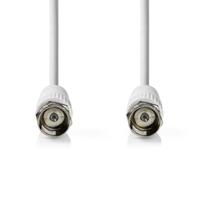 Nedis Satelliet- en Antennekabel | F-Male | F-Male | Vernikkeld | 75 Ohm | Dubbel Afgeschermd | 1.50 m | Rond | PVC | Wit | Label - CSGL41000WT15 - thumbnail